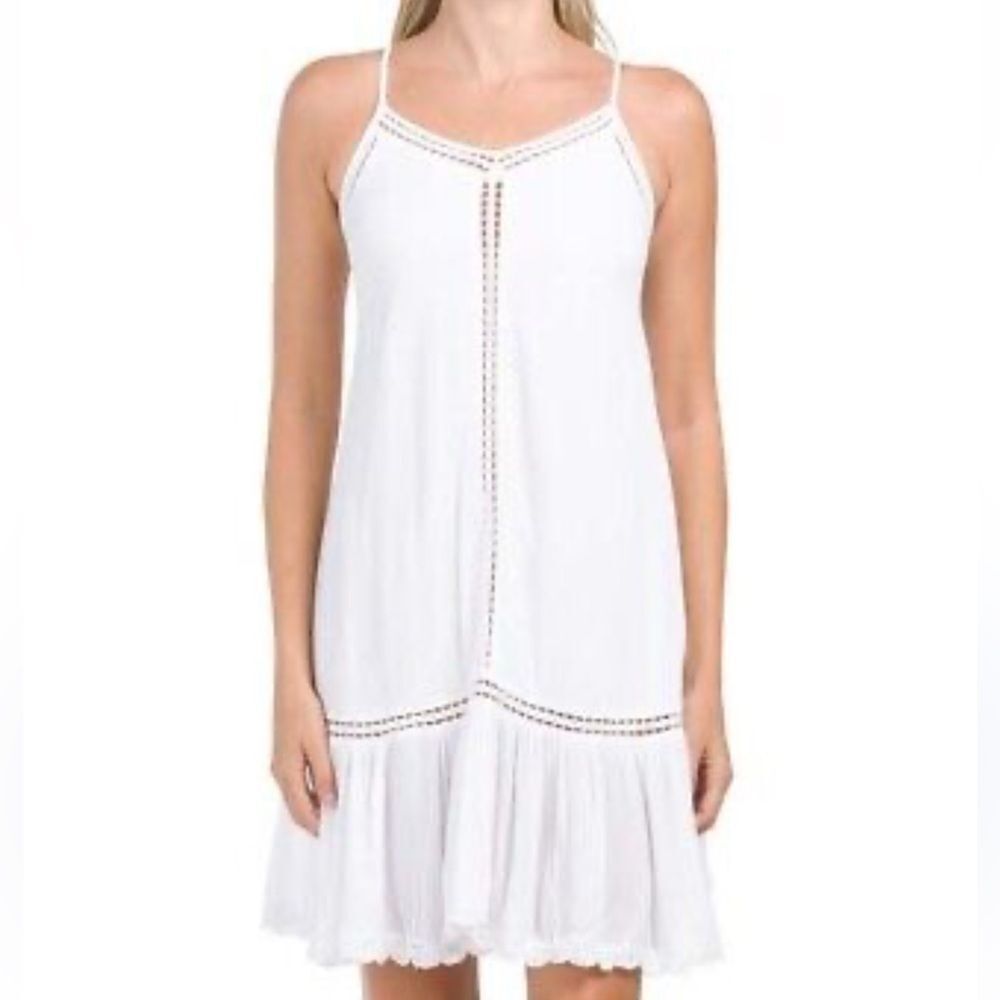 Cupcakes and Cashmere White Smocked Insert Dress Women’s Small